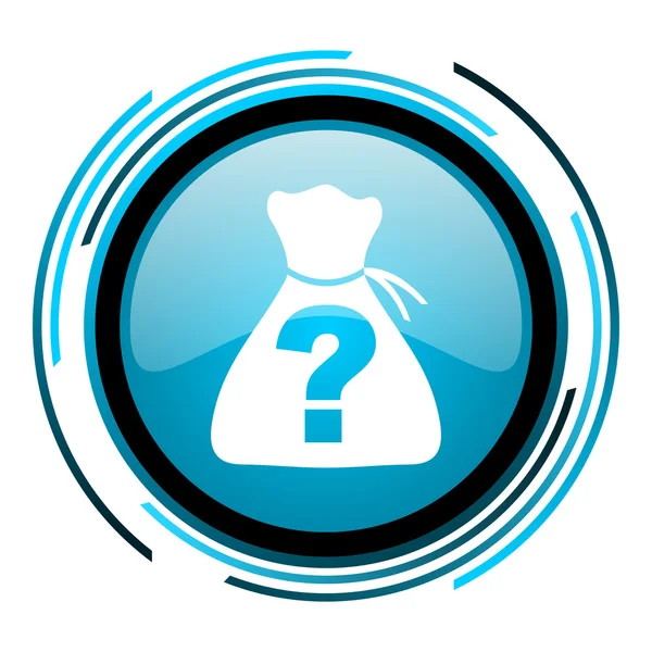 Riddle blue circle glossy icon — Stock Photo, Image