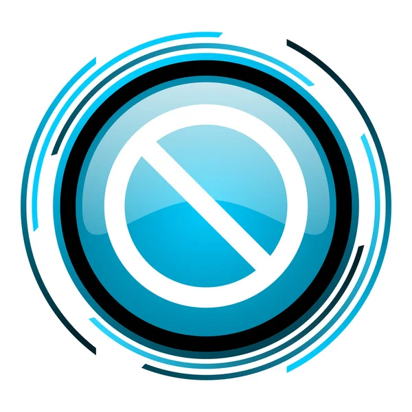 Access denied blue circle glossy icon — Stock Photo, Image