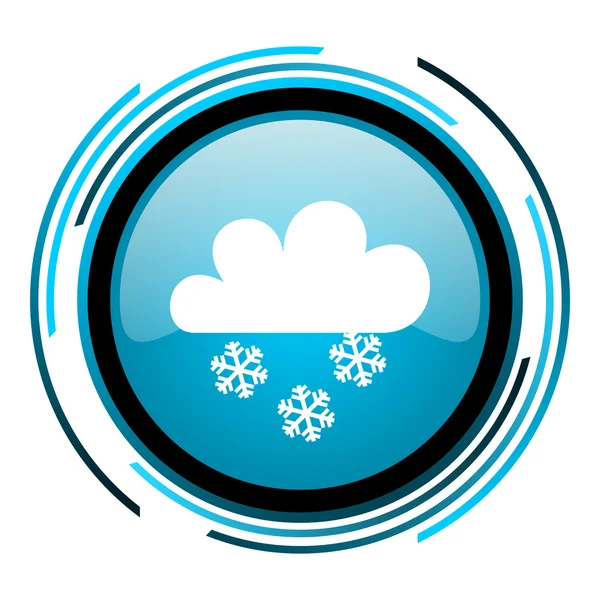 Weather forecast blue circle glossy icon — Stock Photo, Image