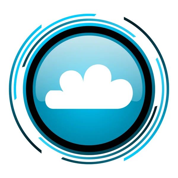 Weather forecast blue circle glossy icon — Stock Photo, Image