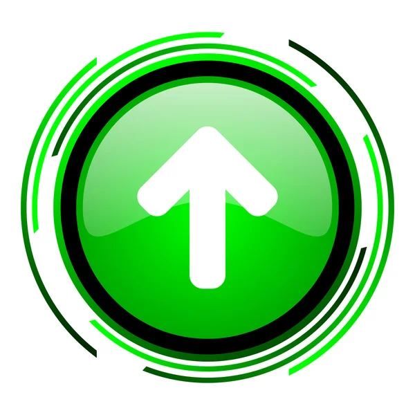 Arrow up green circle glossy icon — Stock Photo, Image