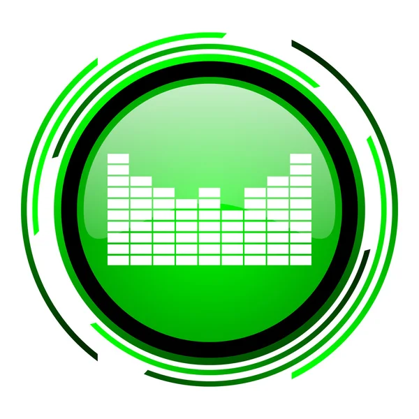 Ljud grön cirkel blanka ikonen — Stockfoto