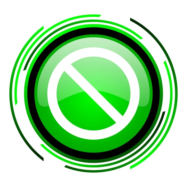 Access denied green circle glossy icon — Stock Photo, Image