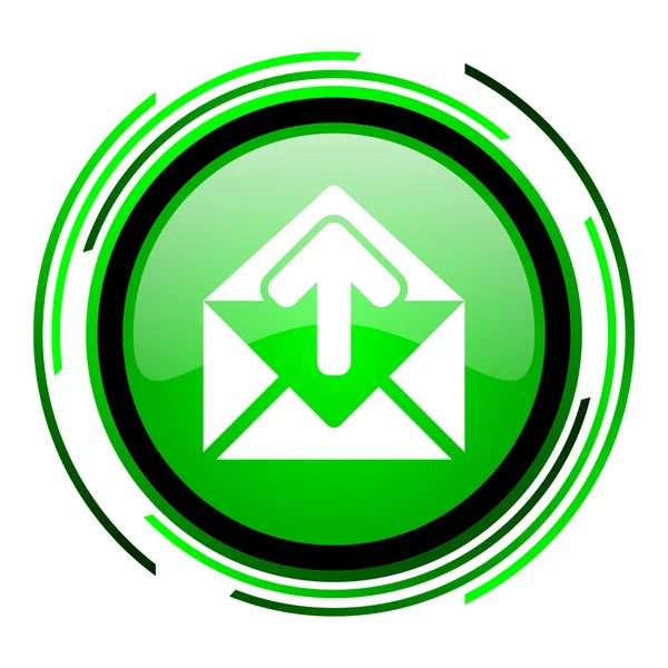Mail cercle noir web icône brillante — Photographie alexwhite © #24475871