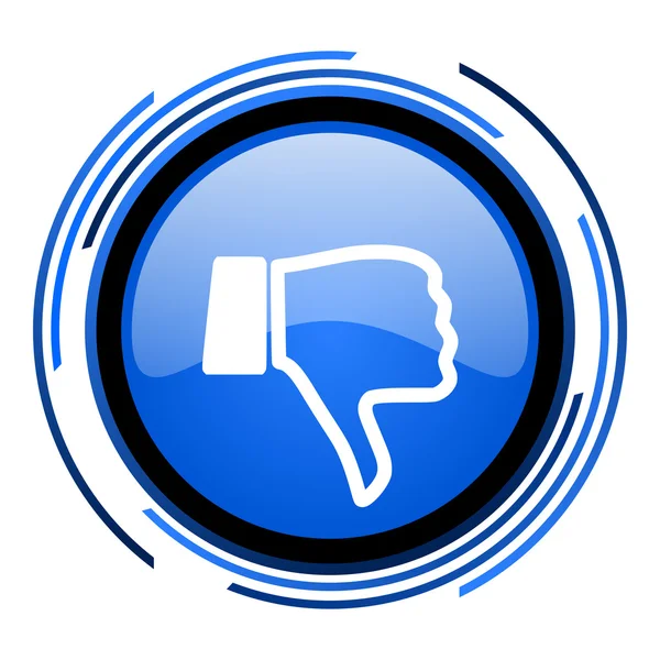 Dislike circle blue glossy icon — Stock Photo, Image