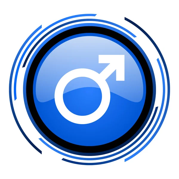 Sex circle blue glossy icon — Stock Photo, Image