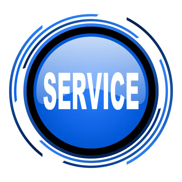 Servicio círculo azul icono brillante —  Fotos de Stock