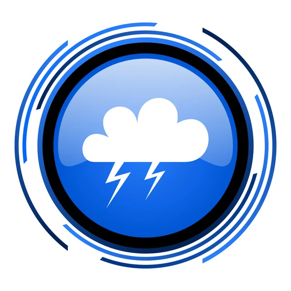 Weather forecast circle blue glossy icon — Stock Photo, Image