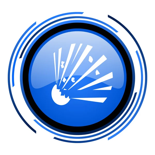 Bomb circle blue glossy icon — Stock Photo, Image