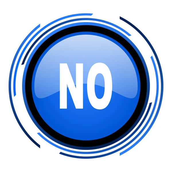 No circle blue glossy icon — Stock Photo, Image