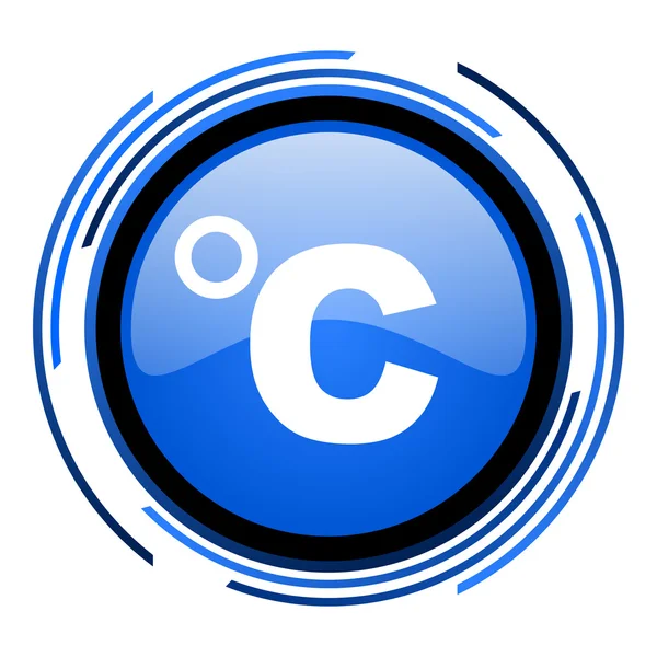 Celsius circle blue glossy icon — Stock Photo, Image