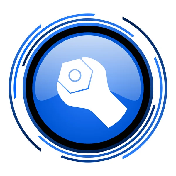 Tools circle blue glossy icon — Stock Photo, Image