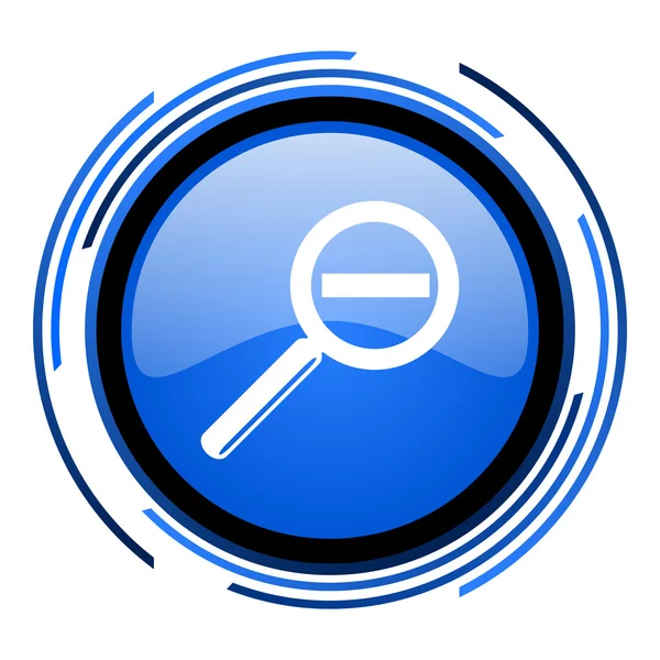 Magnification circle blue glossy icon — Stock Photo, Image