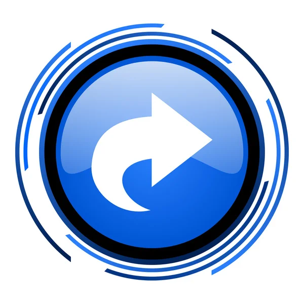 Successivo cerchio blu lucido icona — Foto Stock