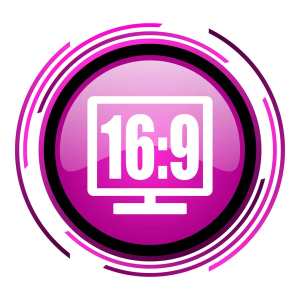 16 9 display icon — Stock Photo, Image