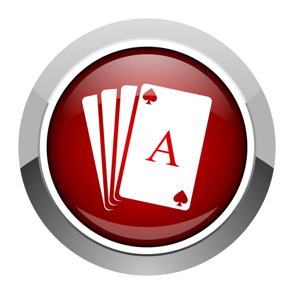 Jugar a las cartas icono — Foto de Stock