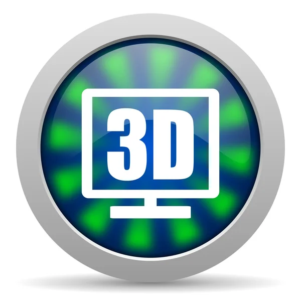 3D zobrazení Ikona — Stock fotografie