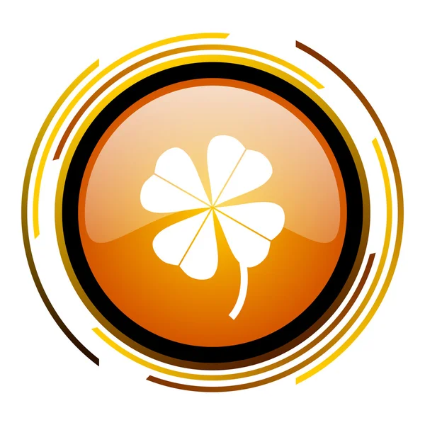 Four-leaf clover icon — Stock Photo, Image