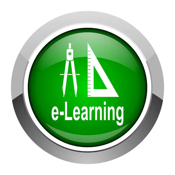 Icona e-learning — Foto Stock