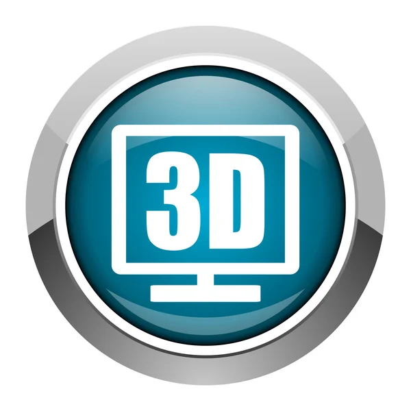 3D görüntü simgesini — Stok fotoğraf