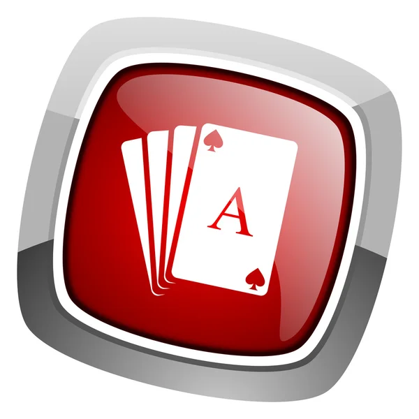 Speelkaarten pictogram — Stockfoto
