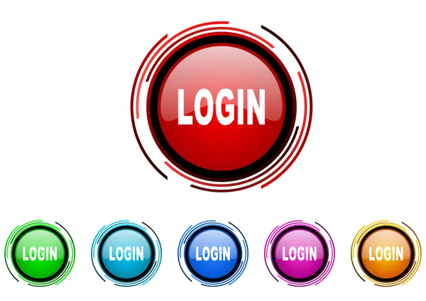 Login icon set — Stock Photo, Image