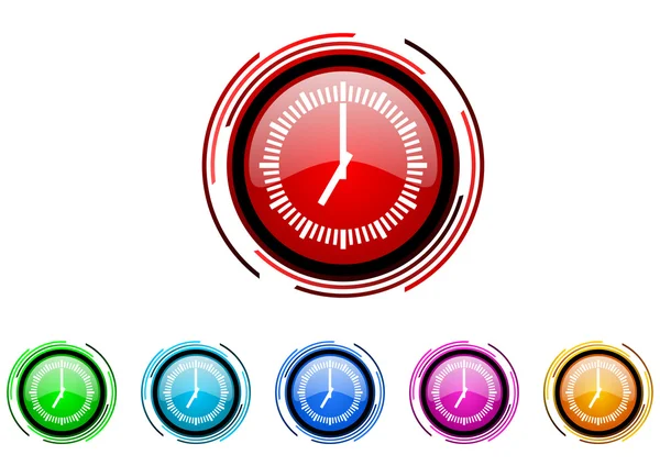 Set di icone orologio — Foto Stock