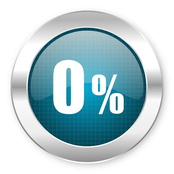 0 percent icon — Stock Photo, Image