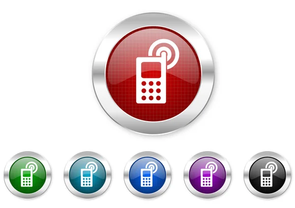 Phone icon set — Stock Photo, Image