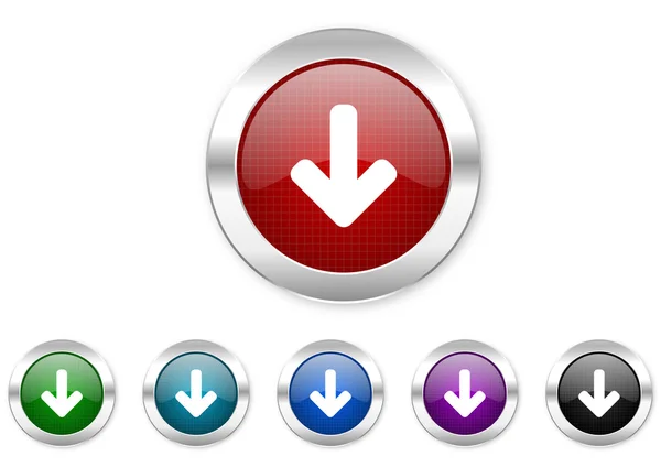 Download icon set — Stock Photo, Image