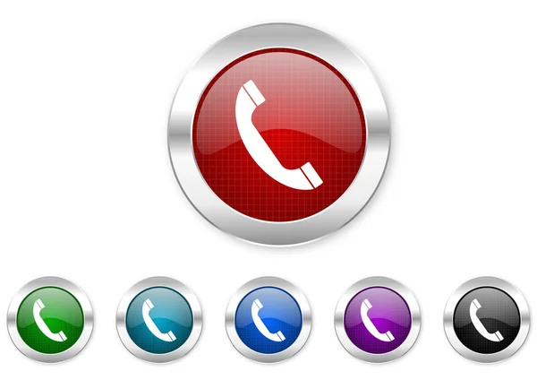 Phone icon set — Stock Photo, Image