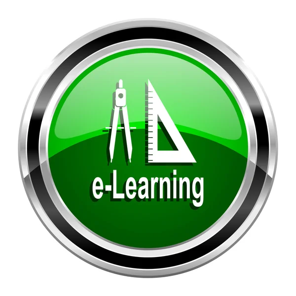 Icona e-learning — Foto Stock