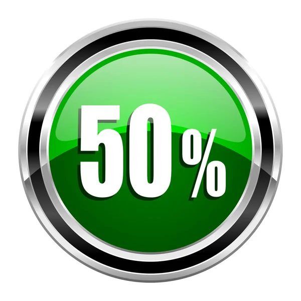 50 percent icon — Stock Photo, Image