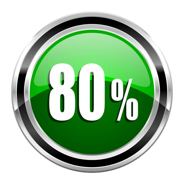 80 percent icon — Stock Photo, Image