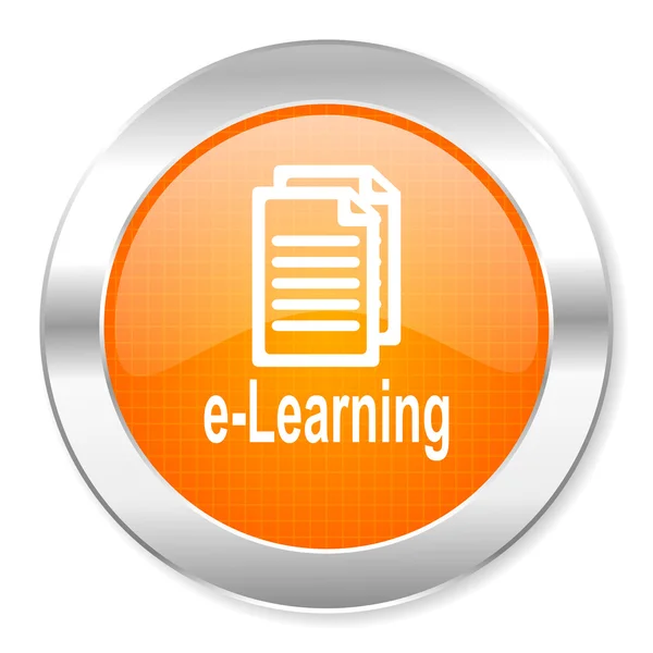 Ícone de e-learning — Fotografia de Stock