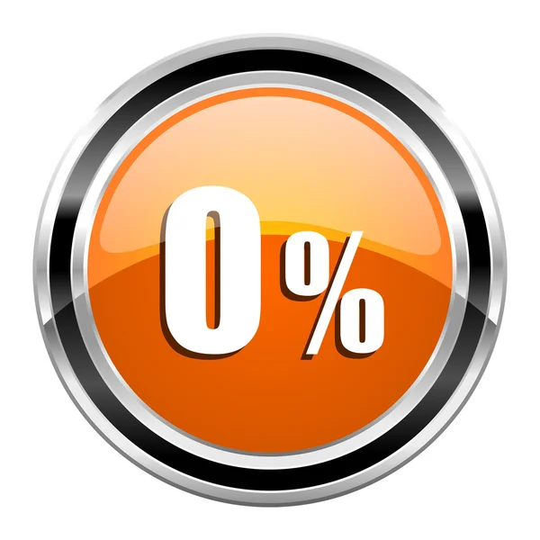 0 percent icon — Stock Photo, Image