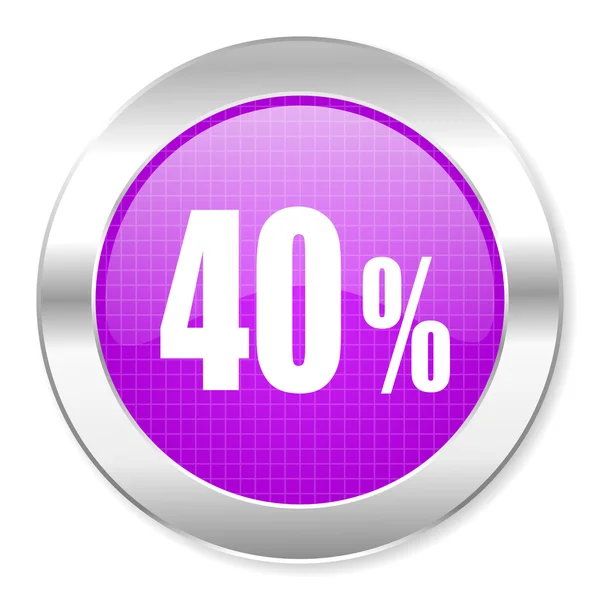 40 procent ikona — Zdjęcie stockowe