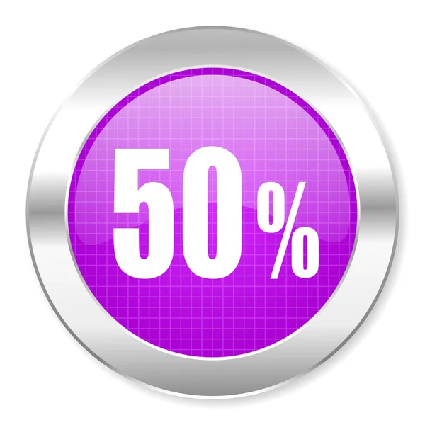 50 percent icon — Stock Photo, Image