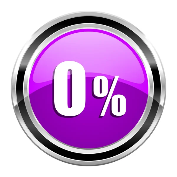 0 percent icon — Stock Photo, Image