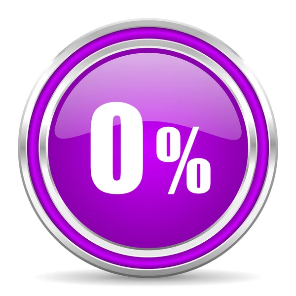 0 percent icon — Stock Photo, Image