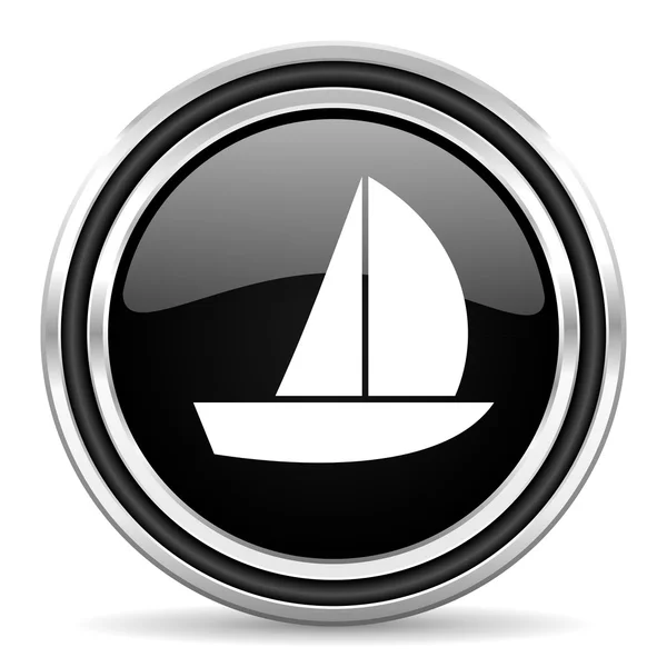 Яхта значок — стокове фото