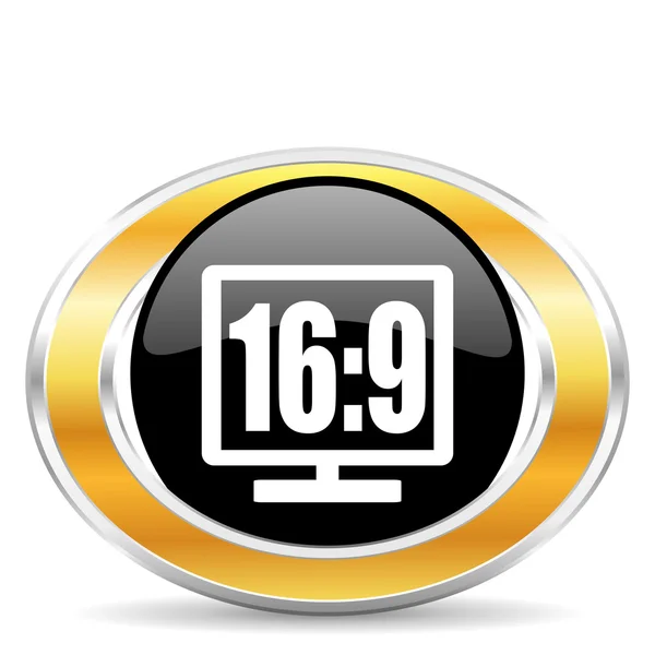 16 9 display icon — Stock Photo, Image