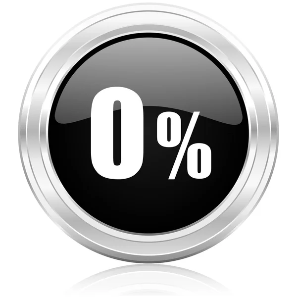 0 percent icon — Stock Photo, Image