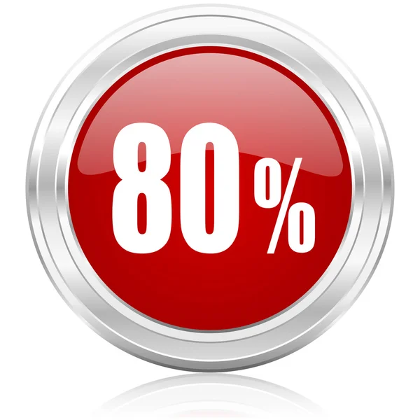 80 percent icon — Stock Photo, Image