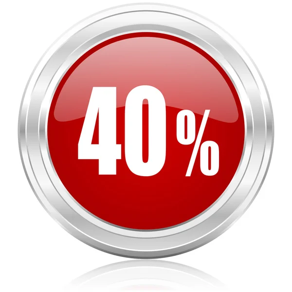 40 ％ のアイコン — ストック写真