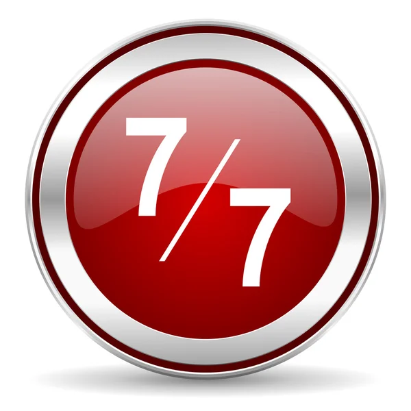 7 per 7 icon — Stock Photo, Image