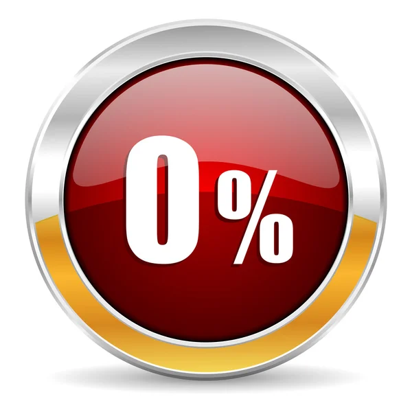 0 ícone por cento — Fotografia de Stock
