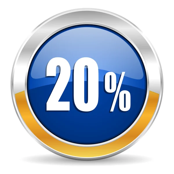 20 percent icon — Stock Photo, Image