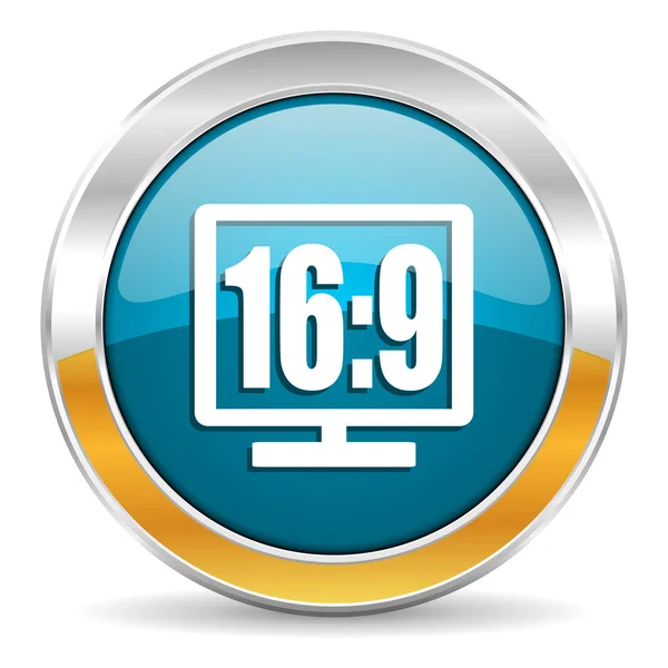 16 9 display icon — Stock Photo, Image