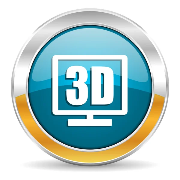 3D zobrazení Ikona — Stock fotografie